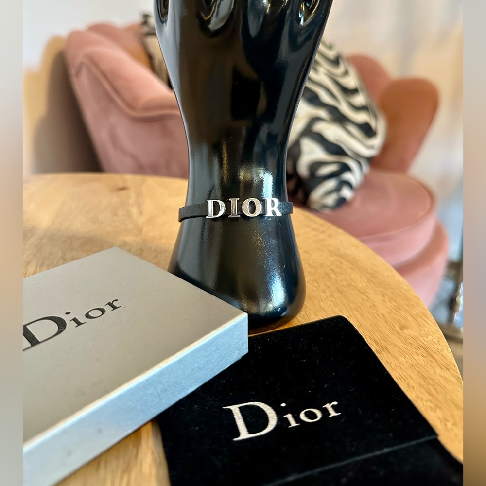 Dior Black Leather Wrap Bracelet - Picture 4 of 11